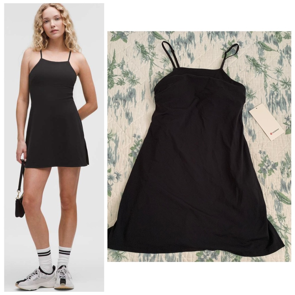 Lululemon Align Side-Slit Cami Strap Dress 6 Black NWT